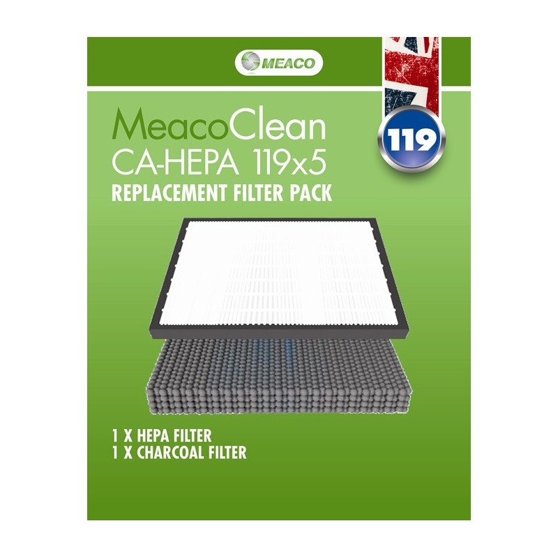 Filtr do oczyszczacza Meaco Clean CA-HEPA 119x5
