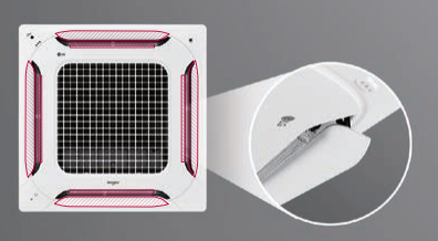 4-stronny nawiew powietrza klimatyzator kasetonowy LG CT18FC