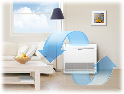Wyloty powietrza Klimatyzator podłogowy Samsung AC035MNJDKH/AC035MXADKH