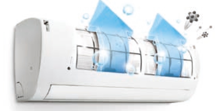Automatyczne oczyszczanie w klimatyzatorze ściennym LG S12ET.NSJ Standard 2﻿﻿