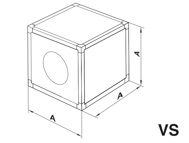 Wymiary wentylatorów VENTS VS 560 EC